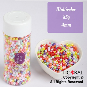 PERLAS COMESTIBLES 4 MM MULTICOLOR x 85 GR